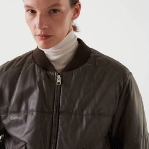 COS Women's Dark Brown Bomber Jacket - Picture 2 of 3